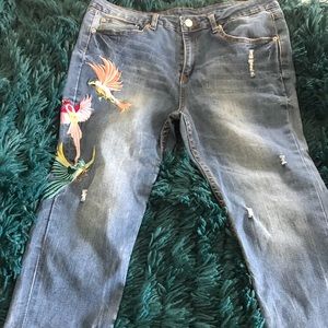 Bird jeans, size is 16 but fit more like a 12-14